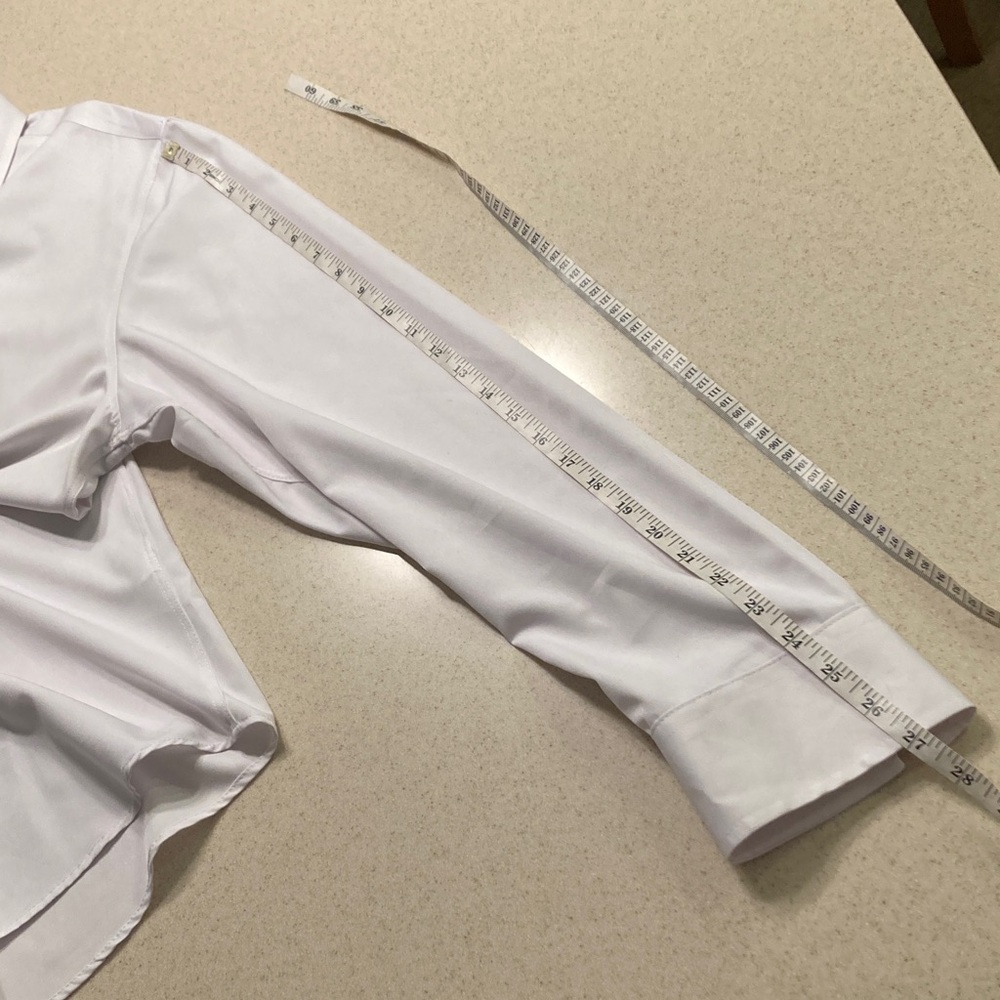 Michael Strahan Men's White Dress Shirt Size XL 18-18.5/35-36 - Picture 9 of 10